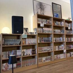 Book shelf with manga selection. Book shelf with manga selection.