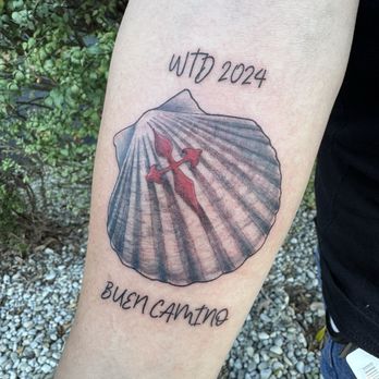 Figure 8 Ink Studios - Walk the Talk for Dementia on the El Camino de Santiago in Spain was amazing and this tattoo is in memory of so that I never forget. - Tattoo Near Me - Fredericksburg, Virginia Figure 8 Ink Studios - Walk the Talk for Dementia on the El Camino de Santiago in Spain was amazing and this tattoo is in memory of so that I never forget. - Tattoo Near Me - Fredericksburg, Virginia