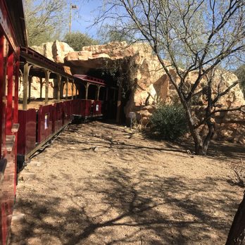 Daisy Mountain Railroad - Fun tunnel to go through - Kids Activities Near Me - New River, Arizona