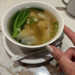 $9 Won Ton Soup - had 3 wontons in it. $9 Won Ton Soup - had 3 wontons in it.