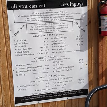 SizzlinGogi - Large menus are posted on the patio walls, excellent idea - Korean Near Me - Santa Maria, California SizzlinGogi - Large menus are posted on the patio walls, excellent idea - Korean Near Me - Santa Maria, California