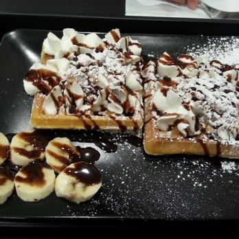 Anko - Choco waffle with banana on the side - Desserts Near Me - Los Angeles, California