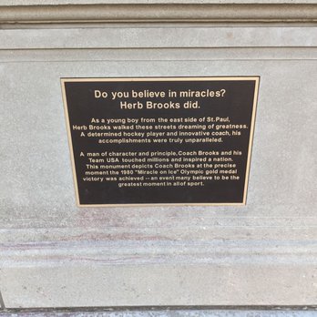 Herb Brooks Statue - Miracle on ice - Landmarks & Historical Buildings Near Me - Saint Paul, Minnesota Herb Brooks Statue - Miracle on ice - Landmarks & Historical Buildings Near Me - Saint Paul, Minnesota