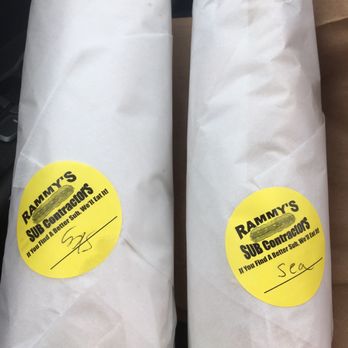 Rammy's Sub Contractors - How it looks when you take them out of the bag! Labeled nicely! - Sandwiches Near Me - Wheeling, Illinois