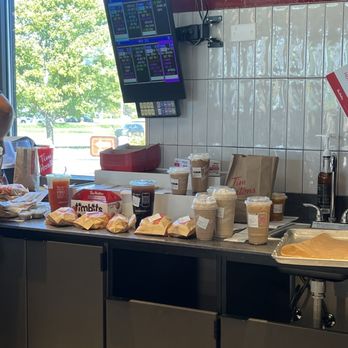 Tim Hortons - Orders sitting on the counter - with everyone waiting. The frozen coffees were melting. - Coffee & Tea Near Me - Blue Springs, Missouri Tim Hortons - Orders sitting on the counter - with everyone waiting. The frozen coffees were melting. - Coffee & Tea Near Me - Blue Springs, Missouri