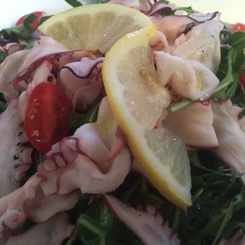 Buona Forchetta - OCTOPUS CARPACCIO (arugula, tomato, and gaeta olives) - Pizza Near Me - Encinitas, California