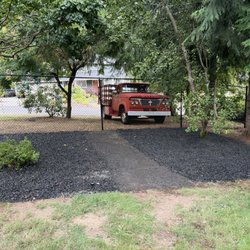 Tigers Landscape and Construction - Had been dry with weeds that had to be controlled. Dug out, then path to future gate put in. Now it looks very nice with our new plants.