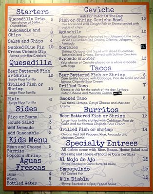 Menu photo 4 La Isla Cevicheria Temecula, CA
