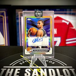 The Sandlot Sports - Topps Chrome Wembanyama RC AUTO Gold Refractor /50 - PULLED IN SHOP!