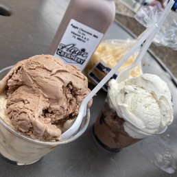two cups of ice cream