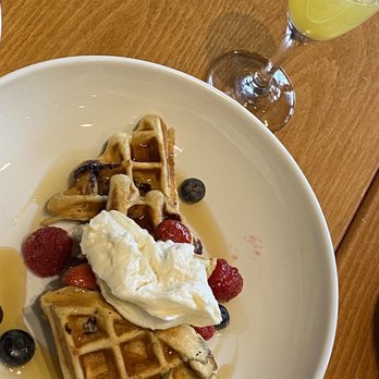 Sweet Grass Grill - blueberry waffles - New American Near Me - Tarrytown, New York Sweet Grass Grill - blueberry waffles - New American Near Me - Tarrytown, New York