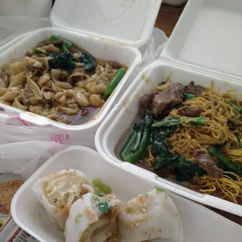 Harlam's Kitchen - Beef chow fun and chow mein with doughnut wrapped in steam rice rolls - Cantonese Near Me - Rosemead, California