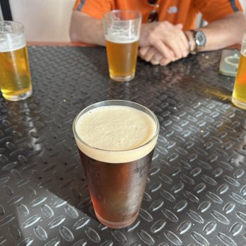 Hops Brewery - Hop Hill at the top, ExNovo (guest tap) mass Ascension IPA, bottom of the photo Irish Tan - Breweries Near Me - Los Ranchos de Albuquerque, New Mexico