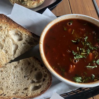 Active Culture - Cup of vegan chili with fresh bread - Vegetarian Near Me - San Clemente, California Active Culture - Cup of vegan chili with fresh bread - Vegetarian Near Me - San Clemente, California