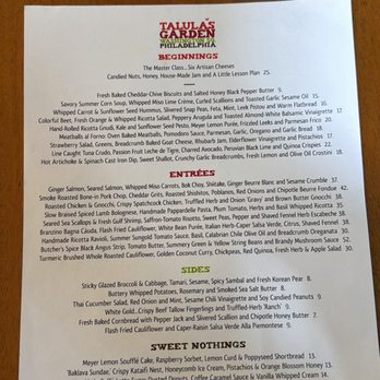 Talula's Garden - Menu - New American Near Me - Philadelphia, Pennsylvania Talula's Garden - Menu - New American Near Me - Philadelphia, Pennsylvania
