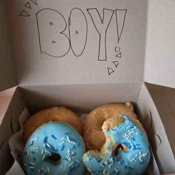 The Donut Chain - Glazed donuts. Mini gender reveal box. - Donuts Near Me - Placentia, California