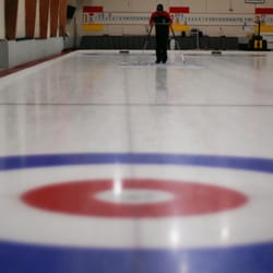 Broomstones Curling Club - "Ale" works over the sheet after our three-hour session. Great time!