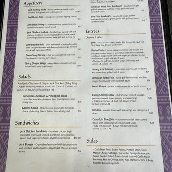 Afrodisiac - Menu - Caribbean Near Me - New Orleans, Louisiana