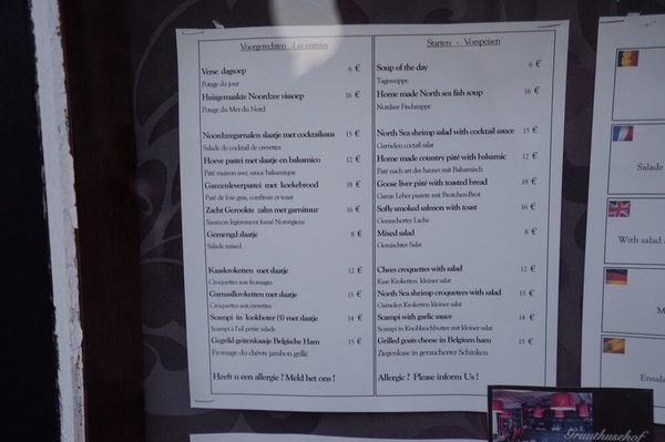 Menu photo 8 Gruuthuse Hof Bruges, VWV Menu photo 8 Gruuthuse Hof Bruges, VWV