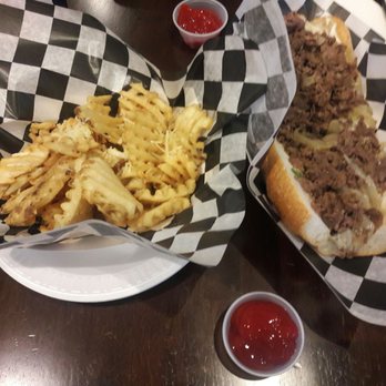 Cleavers - Cheesesteak hoagie & garlic parmesan waffle fries - Cheesesteaks Near Me - Philadelphia, Pennsylvania