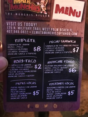 Menu photo 7 El Mata Munchies West Palm Beach, FL