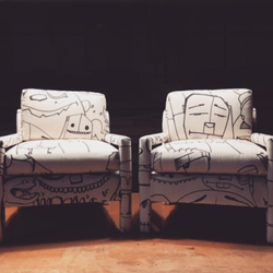 Recovered Interior - Bangtel chairs reupholstered by Recovered Interior Inc.