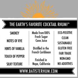 Batiste Rhum - Batiste Rhum Gold back label