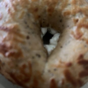 Noe Bagel - Asiago bagel and cream cheese. This has double the cheese in SF - Bagels Near Me - San Francisco, California Noe Bagel - Asiago bagel and cream cheese. This has double the cheese in SF - Bagels Near Me - San Francisco, California