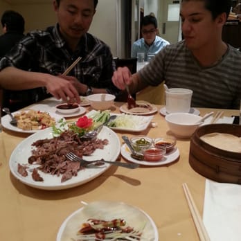 Four Seasons - Making duck pancakes with friends, we got the half pound order for three people - Chinese Near Me - London, XGL Four Seasons - Making duck pancakes with friends, we got the half pound order for three people - Chinese Near Me - London, XGL