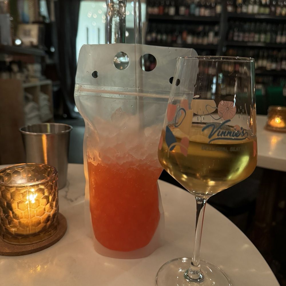 Juice box and white wine Juice box and white wine