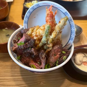 Tendon Kohaku - Beef Steak Aimori Tendon Set - Japanese Near Me - Bellevue, Washington Tendon Kohaku - Beef Steak Aimori Tendon Set - Japanese Near Me - Bellevue, Washington