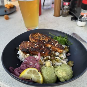 Funkadelic Food Shack - grouper sticky rice bowl - Burgers Near Me - Saint Augustine, Florida Funkadelic Food Shack - grouper sticky rice bowl - Burgers Near Me - Saint Augustine, Florida