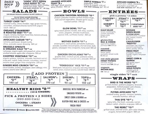 Menu photo 8 Flower Child Tucson, AZ