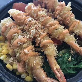 Papa Yu - Signature bowl with extra shrimp - Poke Near Me - Houston, Texas Papa Yu - Signature bowl with extra shrimp - Poke Near Me - Houston, Texas
