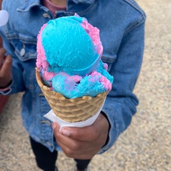 Mrs. Moo’s Corner - Cotton candy on a cone - Ice Cream & Frozen Yogurt Near Me - Prince Frederick, Maryland
