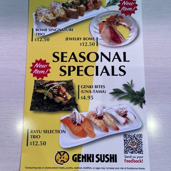 Genki Sushi - seasonal items - Sushi Bars Near Me - Waipahu, Hawaii Genki Sushi - seasonal items - Sushi Bars Near Me - Waipahu, Hawaii
