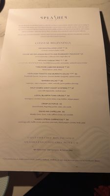 Menu photo 3 Splashes Restaurant Laguna Beach, CA Menu photo 3 Splashes Restaurant Laguna Beach, CA