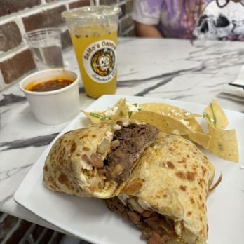 SaMo’s Oaxaca - Breakfast Burrito Classico with Birria and a side of consume - Mexican Near Me - Santa Monica, California SaMo’s Oaxaca - Breakfast Burrito Classico with Birria and a side of consume - Mexican Near Me - Santa Monica, California