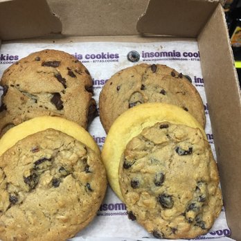 Insomnia Cookies - I ordered a 6 pack... 2 chunk chocolate chip, 2 oatmeal raisin, and 2 sugar!! Best cookies I've had - Desserts Near Me - Baltimore, Maryland Insomnia Cookies - I ordered a 6 pack... 2 chunk chocolate chip, 2 oatmeal raisin, and 2 sugar!! Best cookies I've had - Desserts Near Me - Baltimore, Maryland