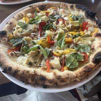 Pacci’s - The Vegetarian Pizza with artichoke, Burrata, peppers - Italian Near Me - Washington, DC, District of Columbia