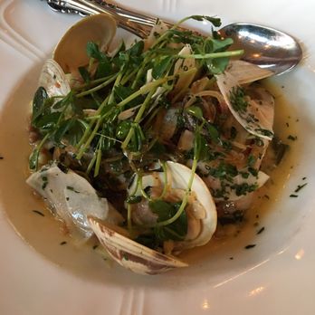 The Publican - Roasted White Sea Bass with clams, green chile broth, fregula (4 stars) - New American Near Me - Chicago, Illinois