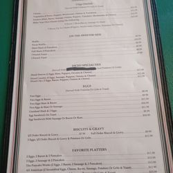 Kountry Kitchen - Breakfast menu
