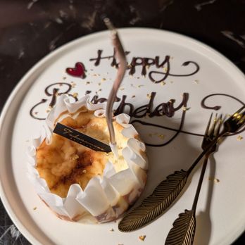 Takaramono - Birthday dessert, more like a frozen cheesecake - Sushi Bars Near Me - Oklahoma City, Oklahoma Takaramono - Birthday dessert, more like a frozen cheesecake - Sushi Bars Near Me - Oklahoma City, Oklahoma