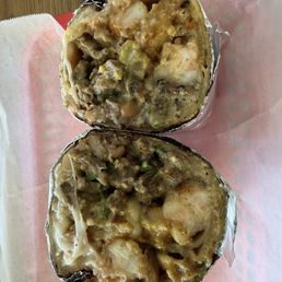 Steak and shrimp burrito Steak and shrimp burrito