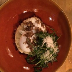 Lekr - Risotto met een gepocheerd ei en truffel... To die for.