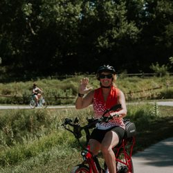 Pedego group riding at Lake Zorinsky - what a fun day!