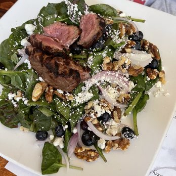 West Saloon & Kitchen - Spinach Sirloin Salad - American Near Me - Denver, Colorado West Saloon & Kitchen - Spinach Sirloin Salad - American Near Me - Denver, Colorado