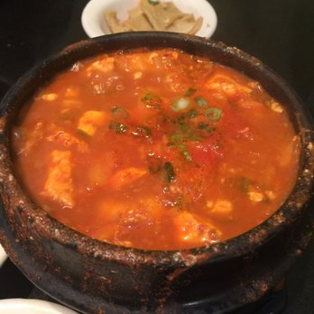 Korea House - Kim chew tofu soup with beef at a medium spice level. The flavor is perfect. - Korean Near Me - Bothell, Washington Korea House - Kim chew tofu soup with beef at a medium spice level. The flavor is perfect. - Korean Near Me - Bothell, Washington