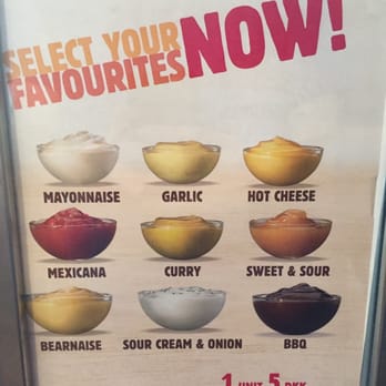 Burger King - Sauce Menu (You have to pay!) - Fast Food Near Me - Kastrup, 84
