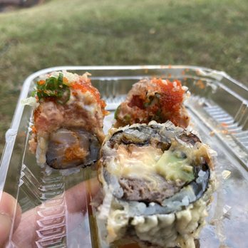 Yoshi Sushi - Spicy Ocean (back) and Godzilla Roll (front) - Sushi Bars Near Me - Martinsville, New Jersey Yoshi Sushi - Spicy Ocean (back) and Godzilla Roll (front) - Sushi Bars Near Me - Martinsville, New Jersey